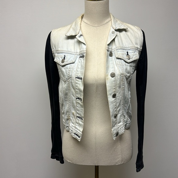 Rag&Bone Leather & Denim Jacket - Picture 4 of 16